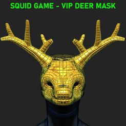 default.185-Copy-Copy.jpg STL-Datei Tintenfisch Spiel Maske - Vip Hirsch Maske Cosplay・3D-druckbare Vorlage zum herunterladen