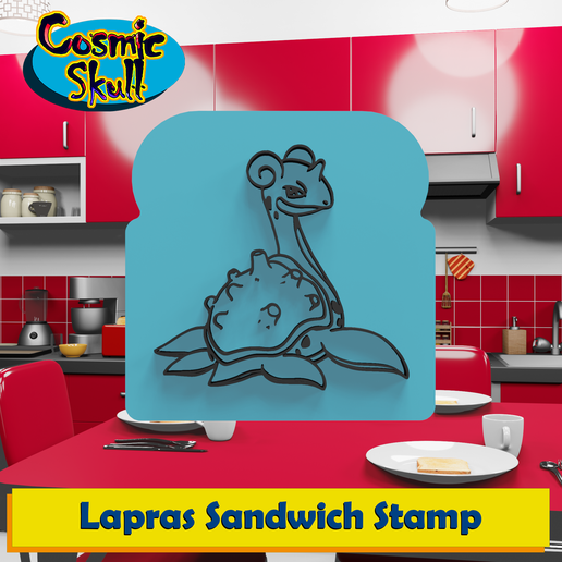 Lapras Sandwich Stamp 3D model