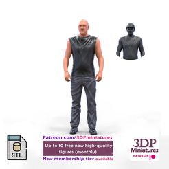 cult.jpg STL file N2 F9 Dominic Toretto Vin Diesel in fast and furious 3D print model・3D print design to download