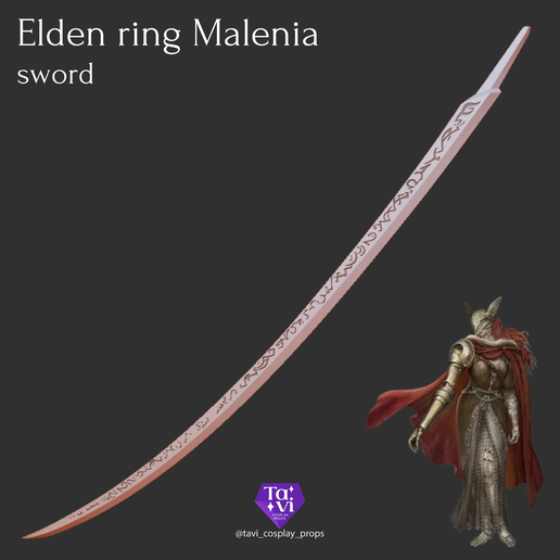 Elden ring Malenia sword cosplay STL files for 3d printing