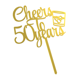 Cheers-to-50-Years-Whiskey-Glass-v1.png Fichier STL Verre à whisky "Cheers to 50 Years・Modèle à télécharger et à imprimer en 3D, dkn2610