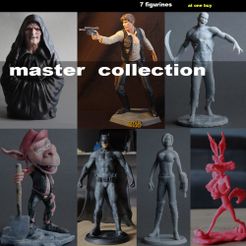 pack.jpg STL file master collection of 7 figurines・3D printer design to download