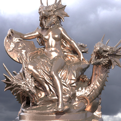 untitled.1843.png OBJ-Datei Uralte Drachengottheit auf dem Thron・3D-Drucker-Vorlage zum herunterladen