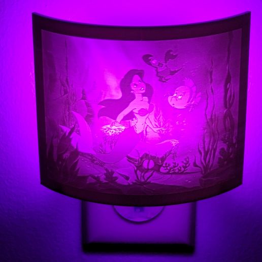 Little Mermaid Light - FOR GE COLORED NIGHTLIGHT 3D model
