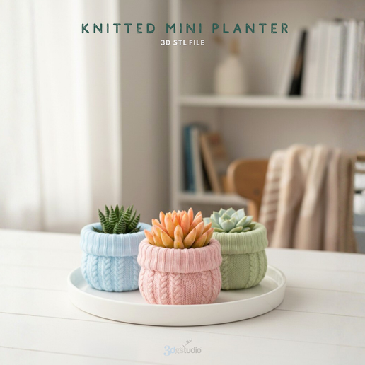 Knitted Mini Planter