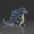 Figura-Mini-Godzilla-STL-1.png 🦖 Mini Godzilla Cute | FREE Decorative Figure FREE 🦖 Mini Godzilla Cute | FREE Decorative Figure