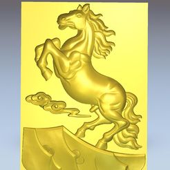 HorseOnRocks1.jpg Fichier STL gratuit cheval au sommet des montagnes・Design à télécharger et à imprimer en 3D