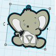 llavero-elefantito.png Elephant keychain elephant elephantito