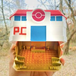 pc-1.jpg Fichier 3D gratuit PokéCenter - Pokémon (en plusieurs parties et avec intérieur)・Design à télécharger et à imprimer en 3D
