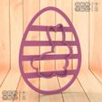 1.34.jpg EASTER Dough Cutter Easter Egg + 3 STAMPS - Cookie Cutter