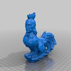 RockCockv2.png Free 3D file Dwayne The Rock Chicken・3D printing model to download