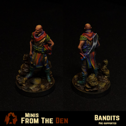 Painted-Render.png Bandit with Curved Sword - DND MINIATURE [PRESUPPORTED]