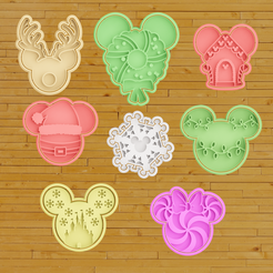 disney.png STL file Cutter cookie disney christmas・3D print object to download, Insu-Guay
