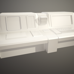 screenshot000.png STL-Datei Sci-fi-Computertisch・3D-druckbares Modell zum Herunterladen