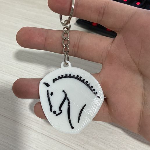 Llavero De Plata Con Diseño De Caballo - Regalo Para Mujeres Y Niñas, Tamaño 3x3 Cm