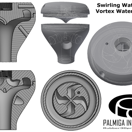 SWU.png Swirling Water Unit - Vortex water nozzle - Vortex Process Technology (VPT)