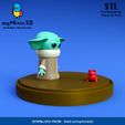 002_Robot_Color.jpg Cute Baby Yoda (Grogu) Miniature| 3D print models.