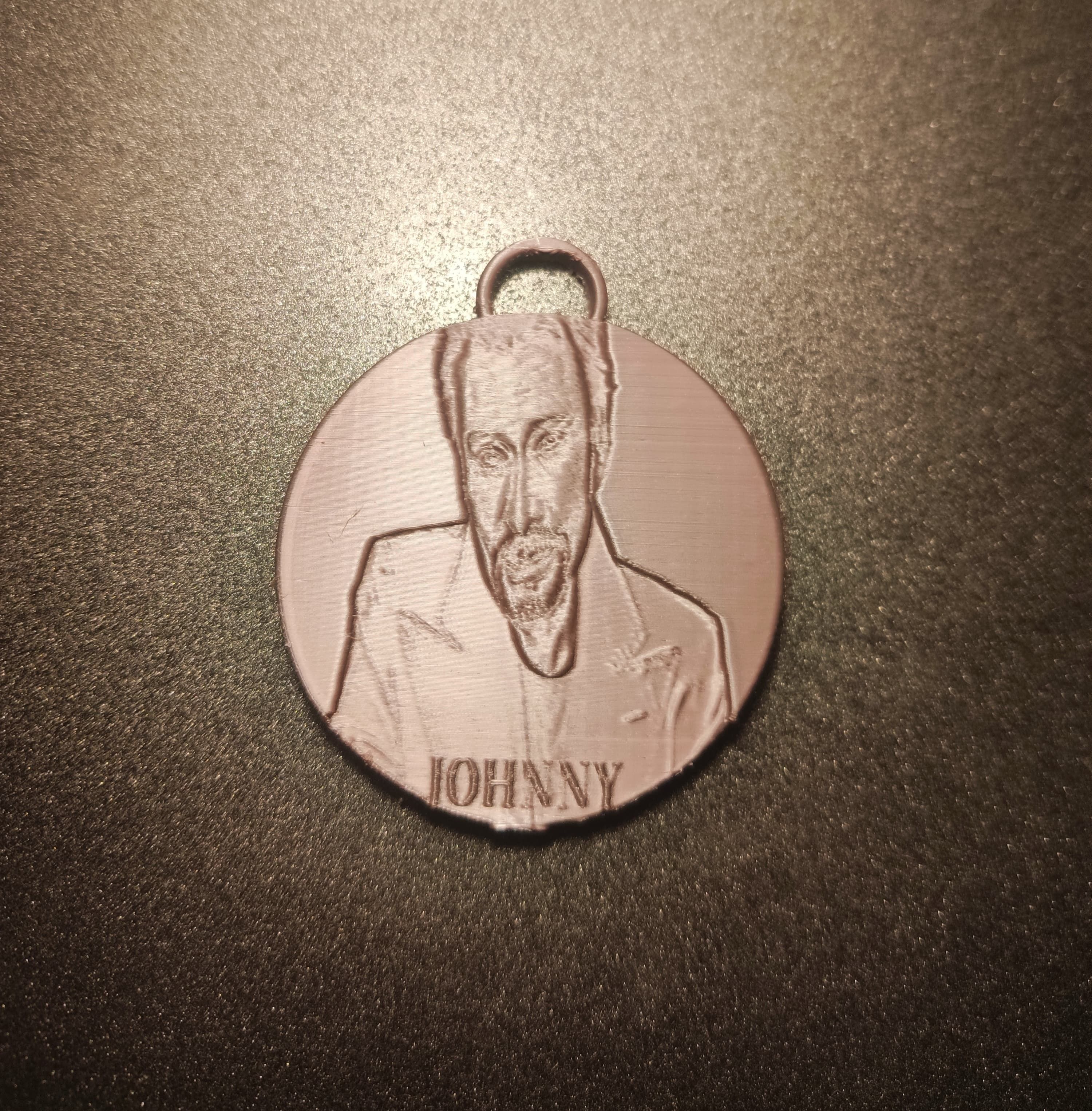 Télécharger fichier STL gratuit Johnny Hallyday keychain • Plan ...