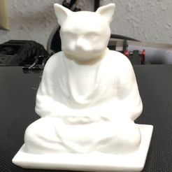 IMG_8404.jpg Free STL file Meditating Cat Statue・3D printing template to download