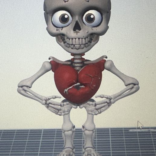 Skeleton With A Heart 3D model