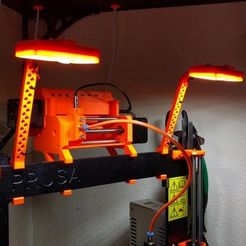 d882b94554c129eb22e8ae740417be45_display_large.jpg Free STL file Prusa MK2(S)/MK2.5/MK3 LED frame holder MMU2 compatible・3D printing design to download