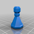 pawn.png 3D-Print-Optimized Geometric Chess Set Pieces