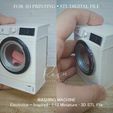 Washing-Machine-Miniature-1.jpg MINIATURE FrontLoad Washing Machine  | Laundry Room Miniature Furniture Collection