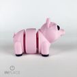 3d.jpg Cute Pig Articulated (dark eyes version)