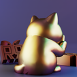 render_22.png Dedo corazón de gato serio