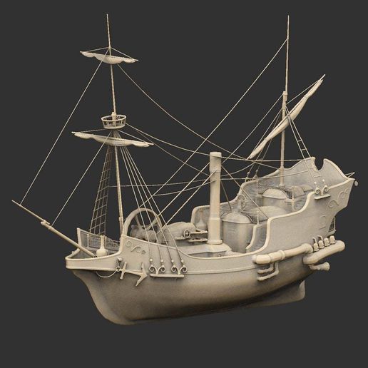 Steam Galleon 3D model