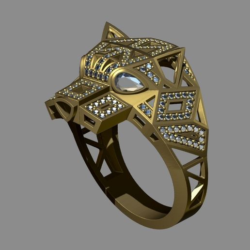 panther ring with stones