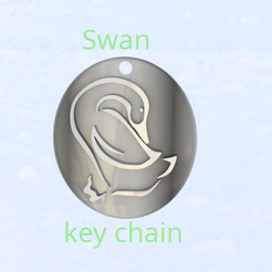 swan-key-chain-final.png Free STL file Swan key chain・3D printer design to download