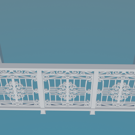 🏰 3D Railing Balcony・ STL File for 3D printing・Cults