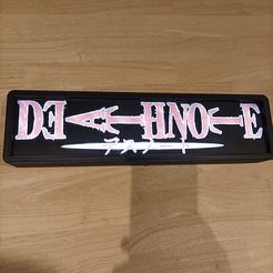 1673029348346.jpg Archivo STL Lámpara LED 3D DeathNote・Plan de impresora 3D para descargar