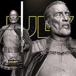 1.png Archivo 3D Count Doku Bust - Star Wars 3D Models - Tested and Ready for 3D printing・Diseño de impresora 3D para descargar