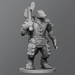 6e50ce4ffa20f530b8d87394ba6e0cab_display_large.jpg Free STL file Badger Warrior・Model to download and 3D print