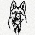 project_20230607_1716591-01.png Realistic German Shepherd dog wall art german dog wall decor