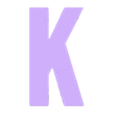K.stl Simple uppercase alphabet- Abecedario mayuscula sencilla