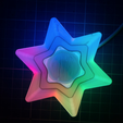 Capture d’écran 2017-10-31 à 15.56.01.png Free STL file Christmas Decoration - Star with color LED Strip・3D printer model to download