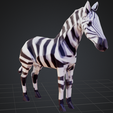 2t.png Зебра с низкой полировкой - 3D модель для печати (OBJ, FBX, STL)