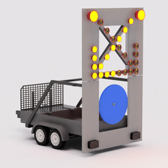 render-1.png 1/14 scale - Signaling trailer for road works (Signalanhänger) V2