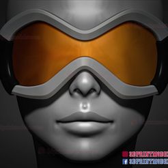 Overwatch_OW_Tracer_Lena_Oxton_Goggle_3d_print_model_01.jpg Fichier 3D Overwatch Tracer Lena Oxton Goggle Cosplay Eyes Masque・Modèle à télécharger et à imprimer en 3D