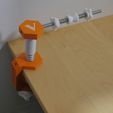 clamp_1_orange.jpg Bench Clamp Fishing Line Spooler