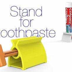 Stand_for_toothpaste.jpg Fichier STL gratuit Support pour dentifrice V2.0・Design à télécharger et à imprimer en 3D