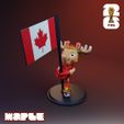 MaplePose_A08.jpg World Cup 2026 Mascots Pack with flags : Zayu : Clutch : Maple : Multicolor