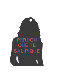 Shakira.png Free STL file shakira silhouette keychain bzrp・3D printable design to download