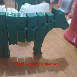 vacaFlexi (1).jpg Archivo STL Flexi Cow - Nativity Collection - Belen・Modelo imprimible en 3D para descargar