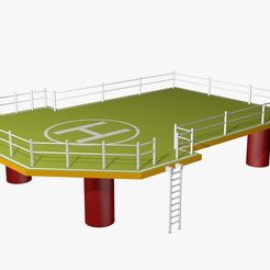 helicopter-platform-low-poly01.jpg 3D file Helicopter platform low poly・3D printable model to download