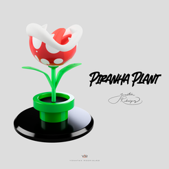 Piranha_Plant_Cover.png Free STL file Mario Bros Piranha Plant・3D printing template to download