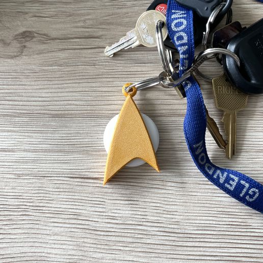 Star Trek AirTag holder keychain